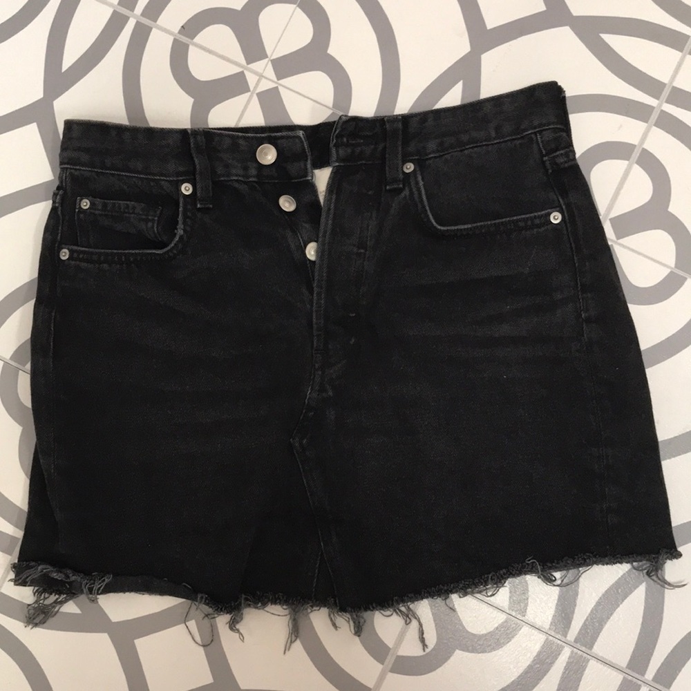 H&M Black Jean Skirt
